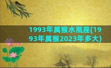 1993年属猴水瓶座(1993年属猴2023年多大)