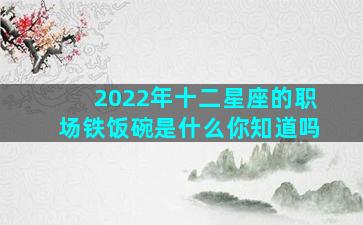 2022年十二星座的职场铁饭碗是什么你知道吗