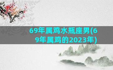 69年属鸡水瓶座男(69年属鸡的2023年)