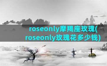 roseonly摩羯座玫瑰(roseonly玫瑰花多少钱)