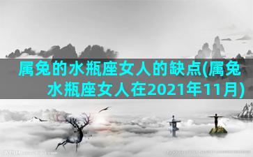 属兔的水瓶座女人的缺点(属兔水瓶座女人在2021年11月)