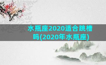 水瓶座2020适合跳槽吗(2020年水瓶座)