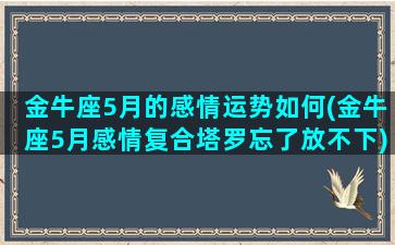 金牛座5月的感情运势如何(金牛座5月感情复合塔罗忘了放不下)