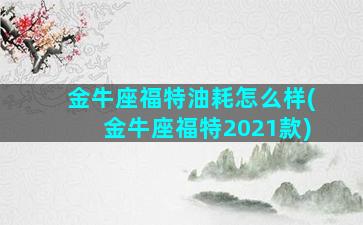 金牛座福特油耗怎么样(金牛座福特2021款)