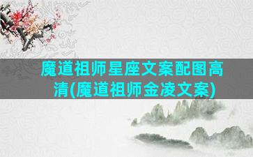 魔道祖师星座文案配图高清(魔道祖师金凌文案)